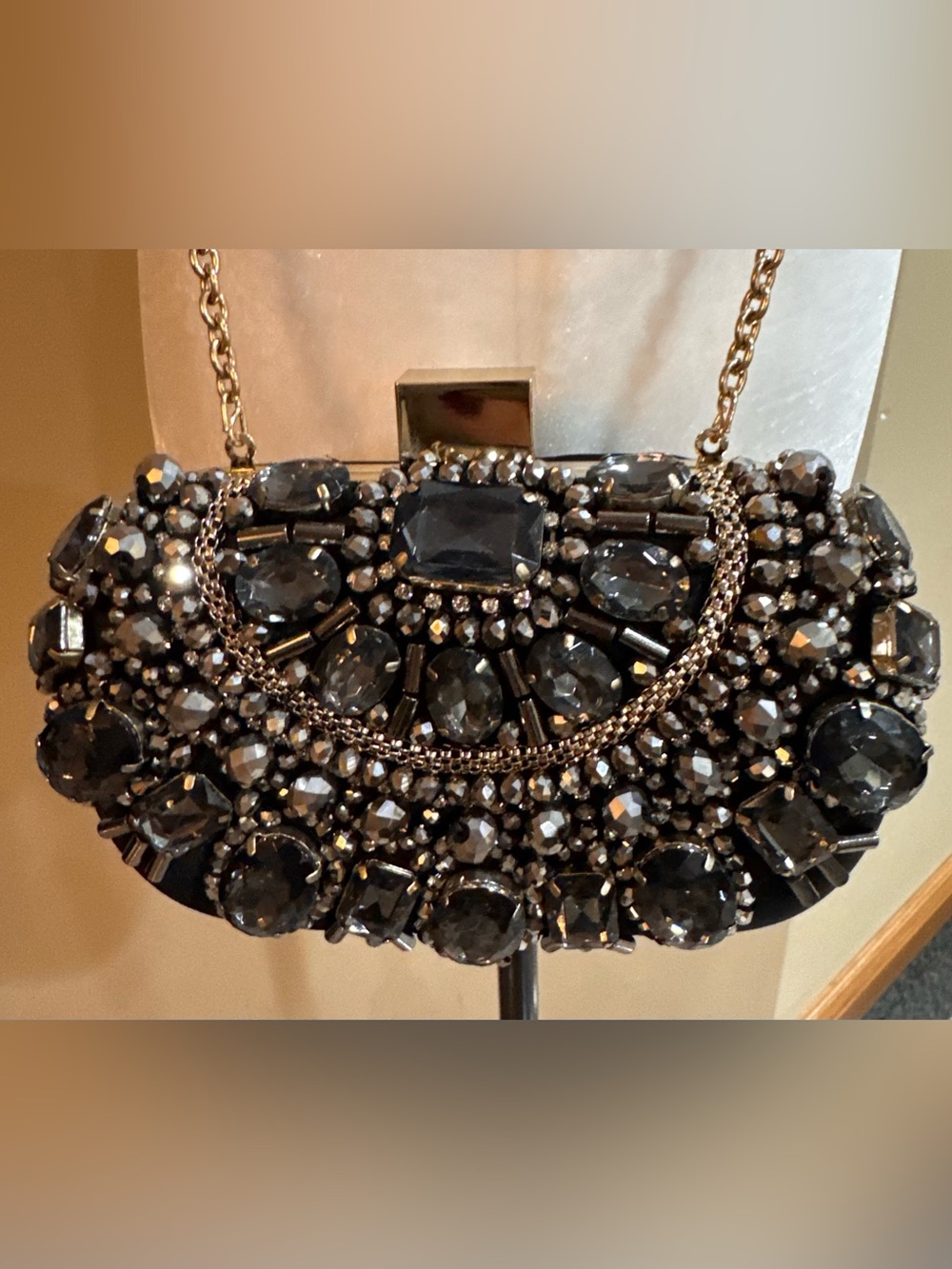 Aldo | Embellished Evening Clutch in Gunmetal Gray